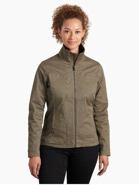 KÜHL Generatr Flannel Lined Jacket Gun Metal Gray Womens Large Outdoor Utility